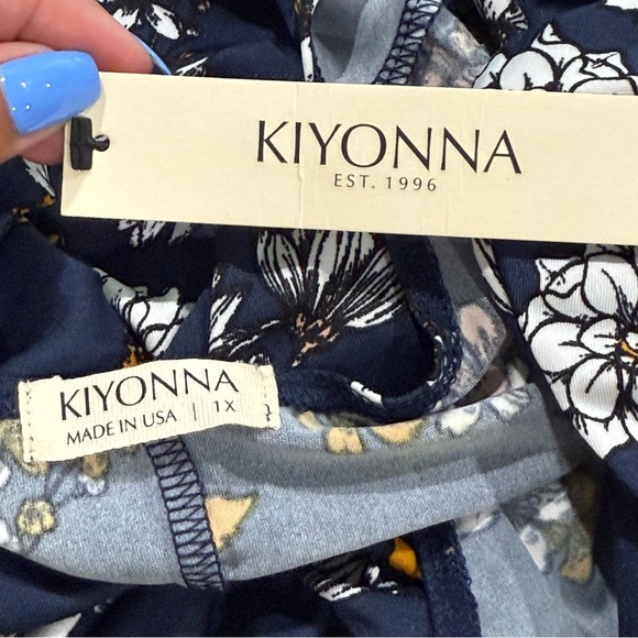 Kiyonna‎ Sunflower Essential Navy Wrap Dress - Picture 6 of 6
